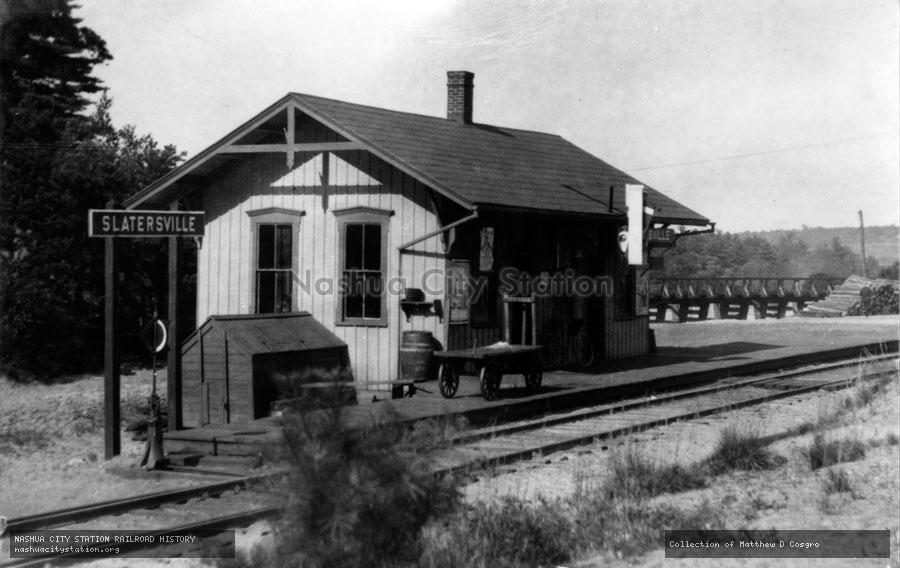 Postcard: New Haven Railroad Station, Slatersville, Rhode Island
